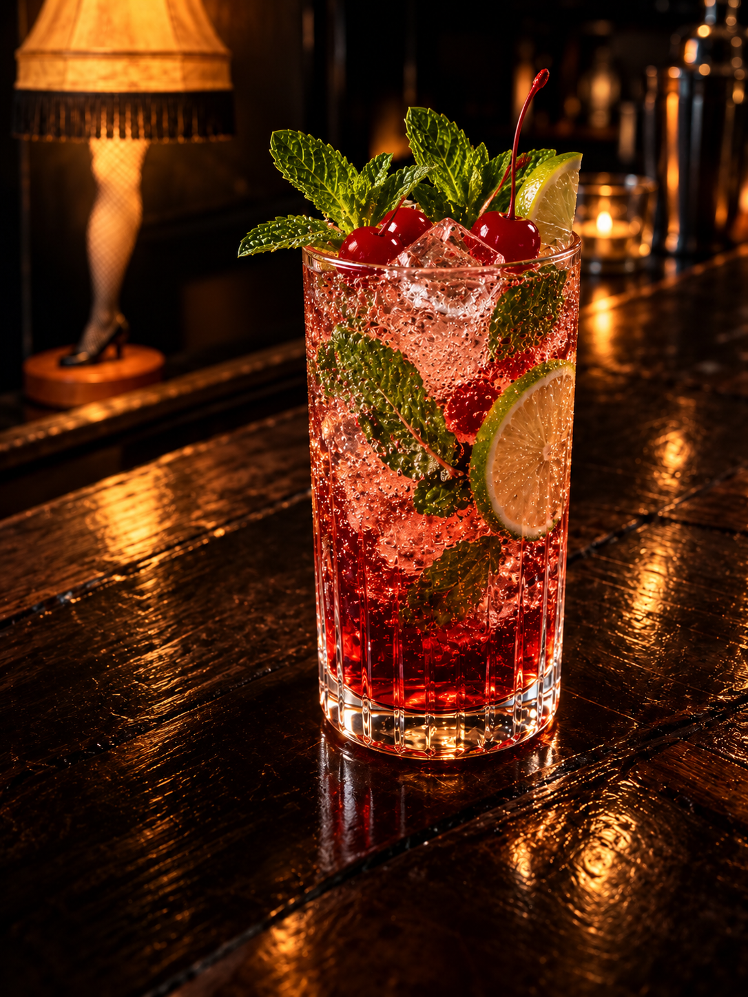 Cherry Garcia Mint Mocktail